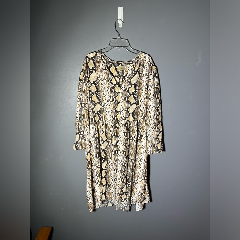 Anthropologie Maeve Juno Snakeskin Print Dress Size Large - Picture 3 of 5